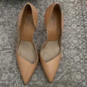 Zara asymmetric heels. Size 38 (7.5).